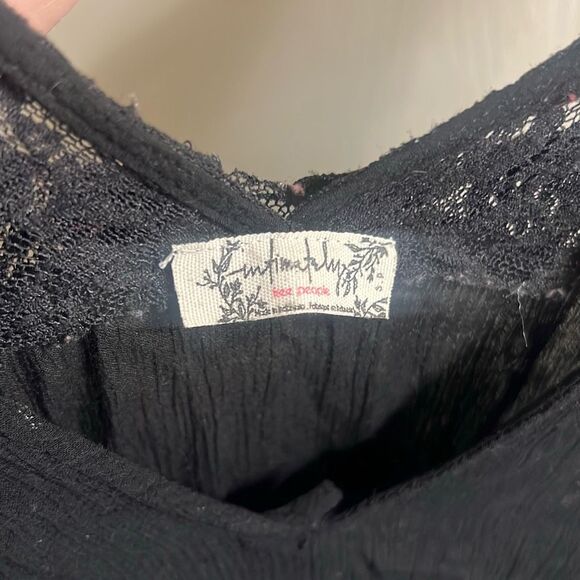 ✨Free People Lace Trapeze Black Sz Small Top✨ - Picture 6 of 8